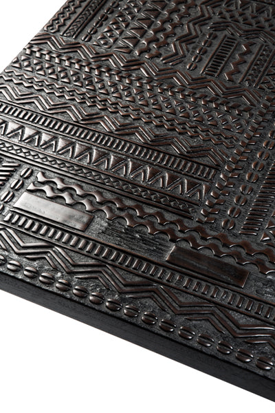 Tabwa Coffee Table by Ethnicraft, showing closeup view of tabwa blok coffee table.