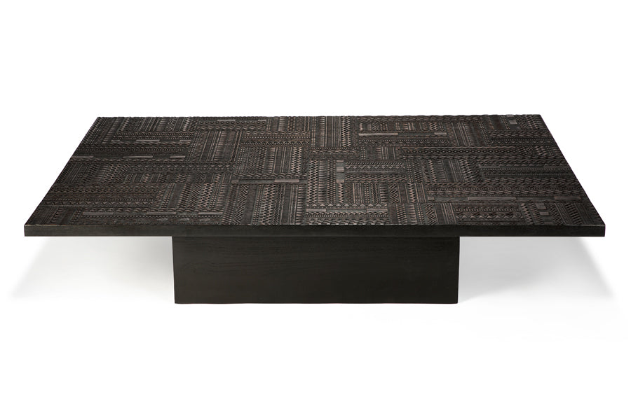 Tabwa Coffee Table by Ethnicraft, showing side view of tabwa blok coffee table.