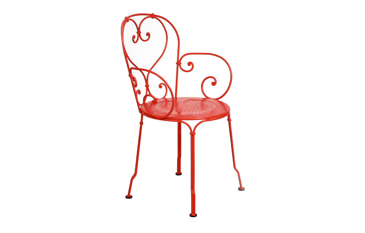 1900 Stacking Armchairby Fermob -  Poppy (smooth metal)