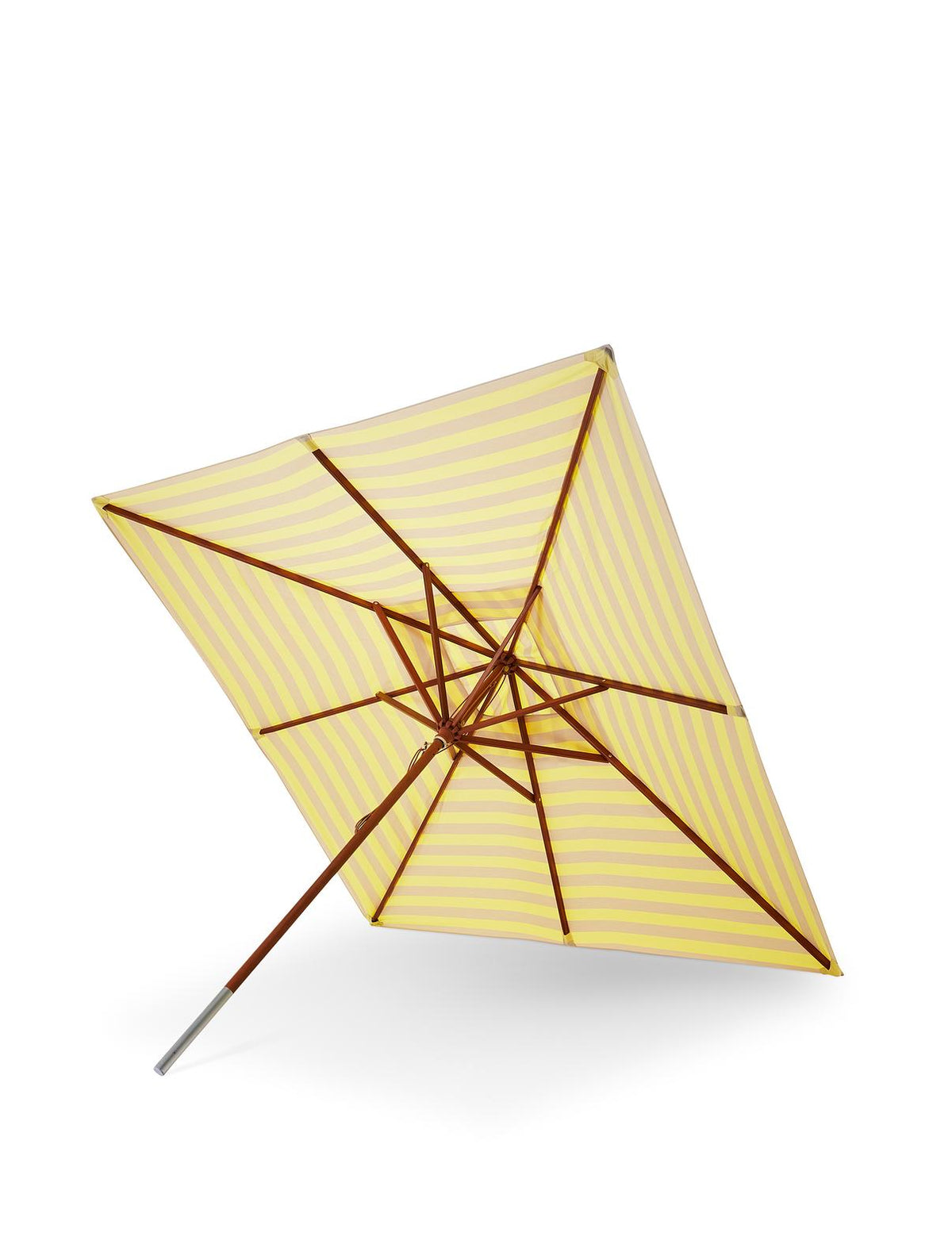 Messina Outdoor Umbrella by Skagerak - Lemon Sand Stripe.