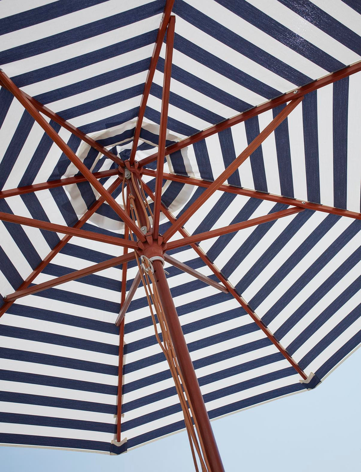 Messina Outdoor Umbrella by Skagerak, showing closeup view of messina outdoor umbrella.