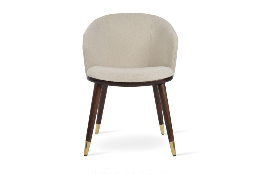Athena Wood Dining Chair by SohoConcept, showing front view of athena wood dining chair.