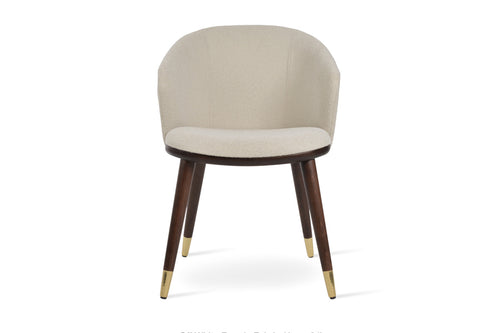 Athena Wood Dining Chair by SohoConcept, showing front view of athena wood dining chair.