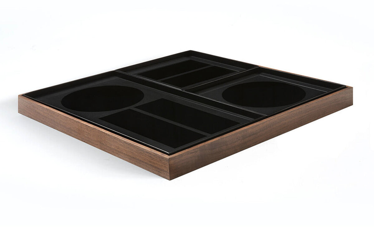 Charcoal Desk Organiser with Walnut Holder by Ethnicraft.