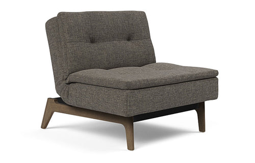 Dublexo Eik Chair Smoked Oak by Innovation - 216 Flashtex Dark Grey.