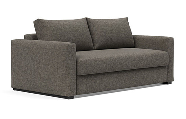 Cosial Queen Size Sofa Bed by Innovation - 216 Flashtex Dark Grey.