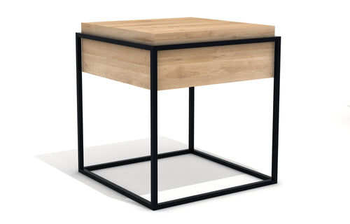 Monolit Oak Small Side Table Black by Ethnicraft.