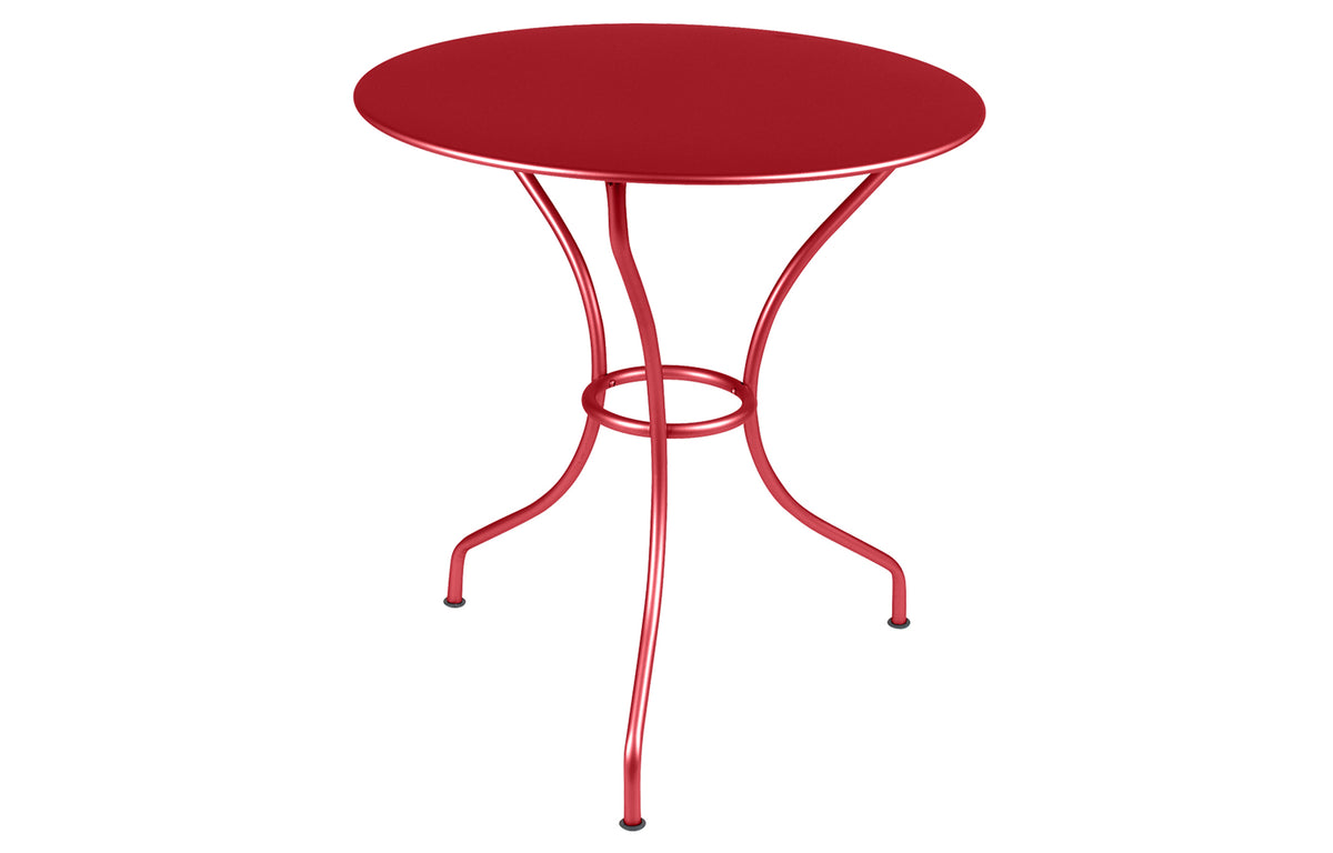 Opera+ Tables by Fermob - 26" Dia., Poppy Red.