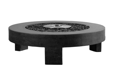 James De Wulf 3-Legged Fire Table by De Wulf - Black Concrete