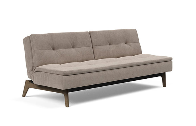 Dublexo Eik Sofa Bed Smoked Oak by Innovation - 318 Cordufine Beige.
