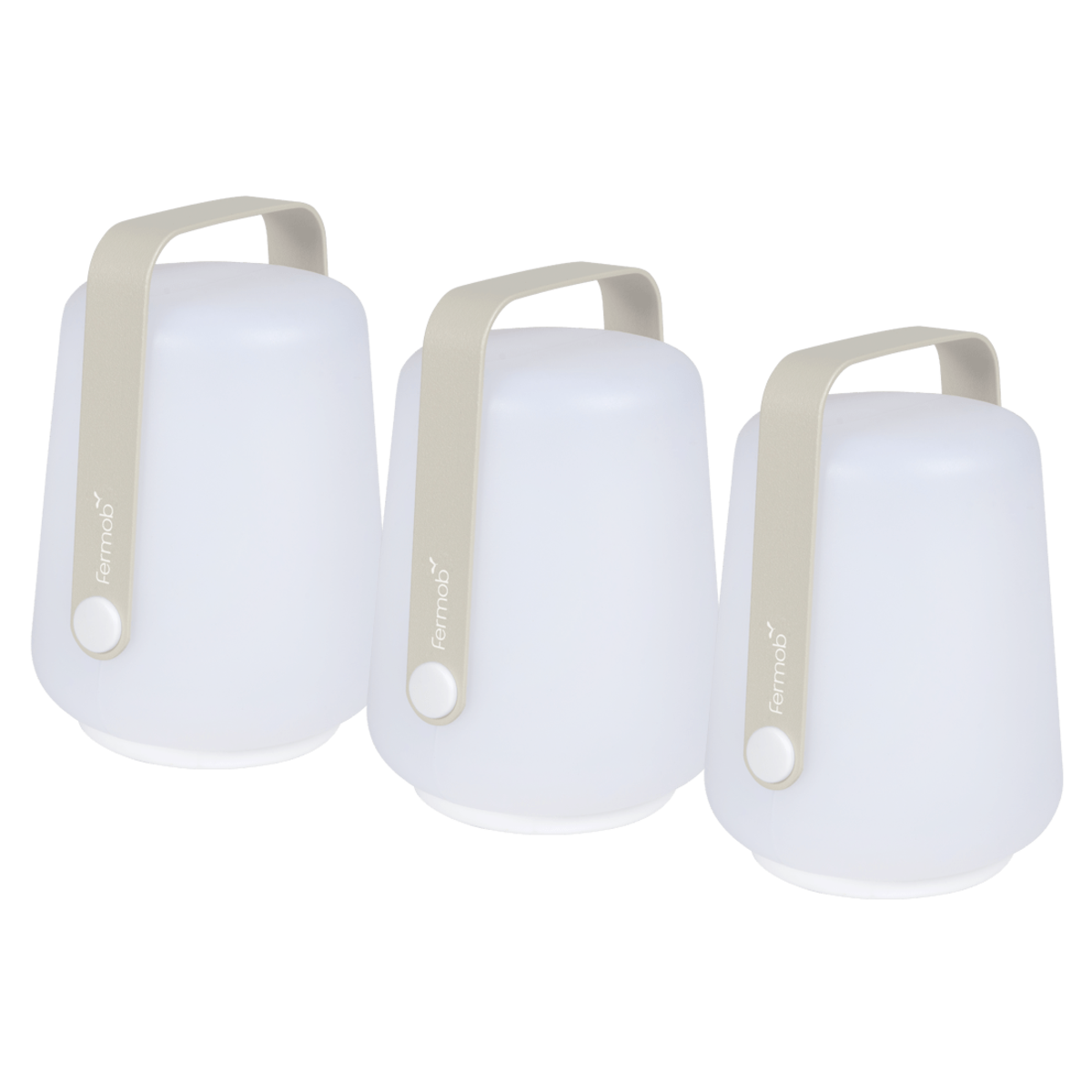 Balad Small Lamp (set of 3) by Fermob - Clay Grey.