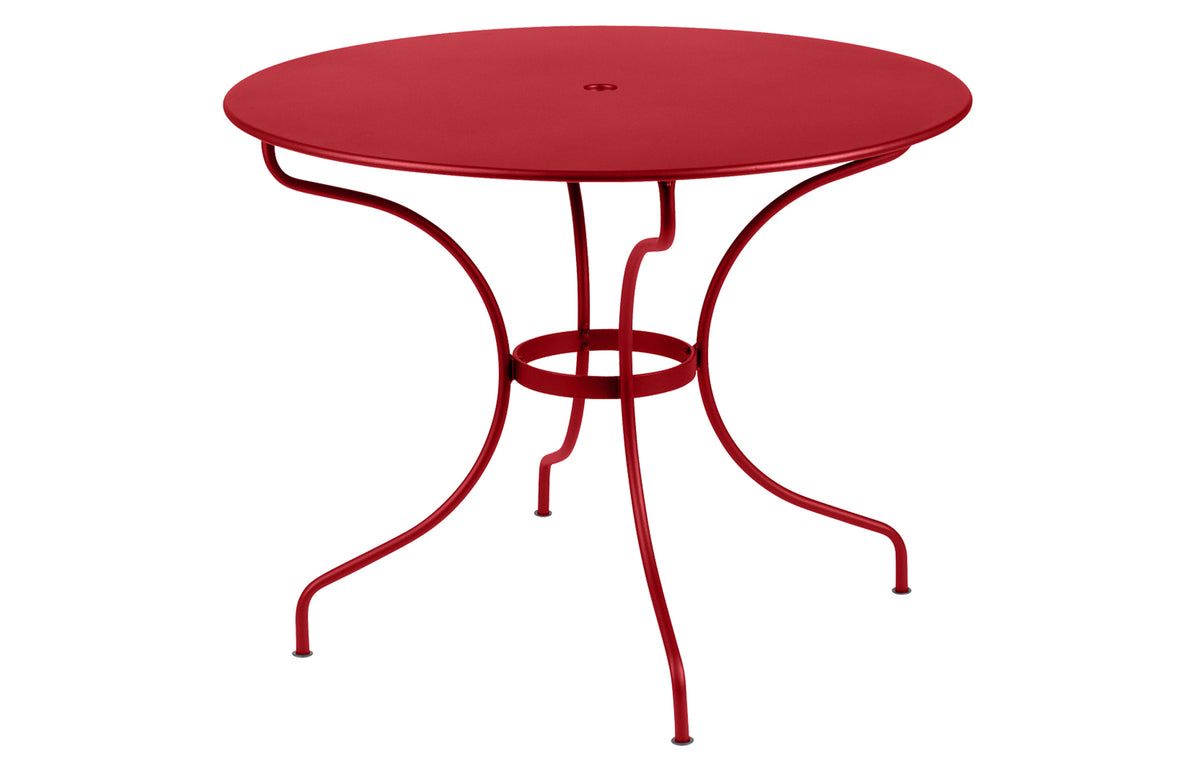 Opera+ Tables by Fermob - 38" Dia., Poppy Red.