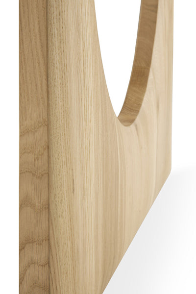 Geometric Dining Table by Ethnicraft, showing closeup view of geometric dining table.
