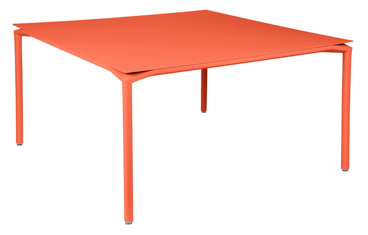 Calvi Dining Table by Fermob - 55" x 55", Capucine (matte textured).