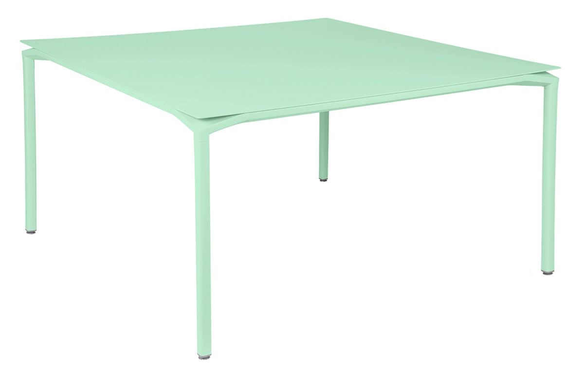 Calvi Dining Table by Fermob - 55" x 55", Opaline Green (matte textured)