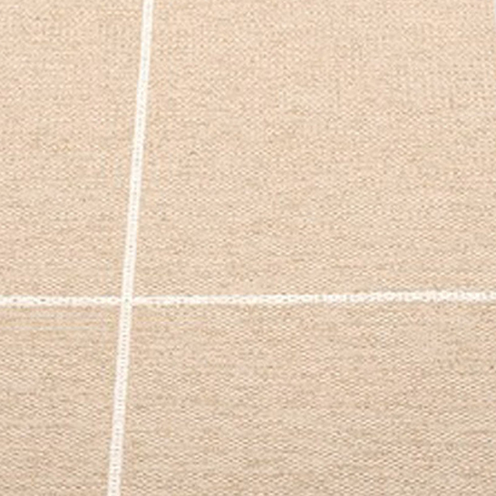 Fred Beige & Vanilla Runner Rug by Pappelina, showing closeup view of fred beige & vanilla runner rug.