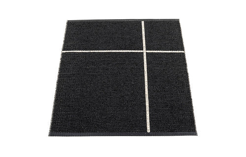 Fred Black & Vanilla Runner Rug by Pappelina - 70x90.