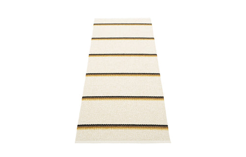 Olle Ochre & Vanilla Runner Rug by Pappelina - 2.25' x 6'