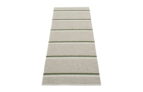 Olle Green & Linen Runner Rug by Pappelina - 2.25' x 8'