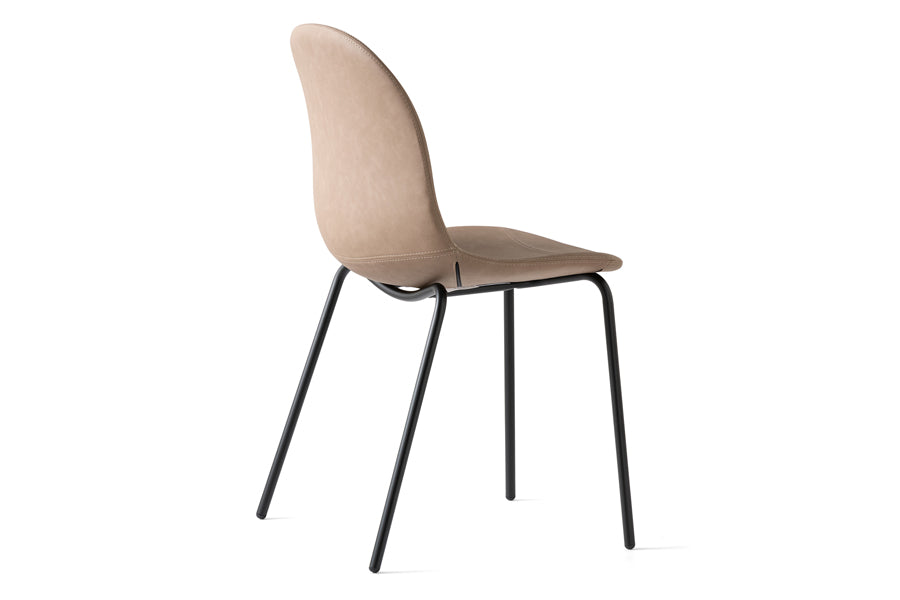 Academy Metal Frame Chair by Connubia, showing back view of academy metal frame chair.