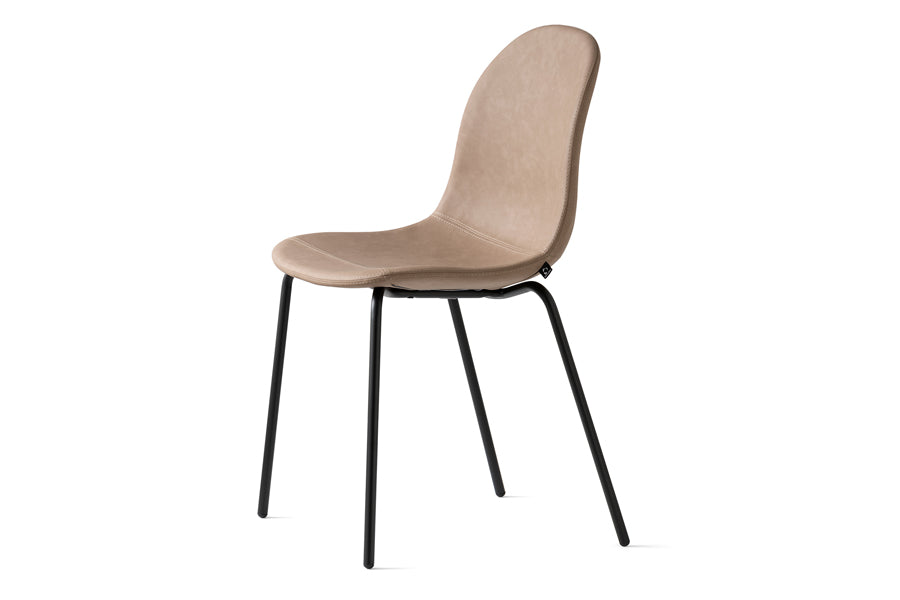 Academy Metal Frame Chair by Connubia, showing side view of academy metal frame chair.