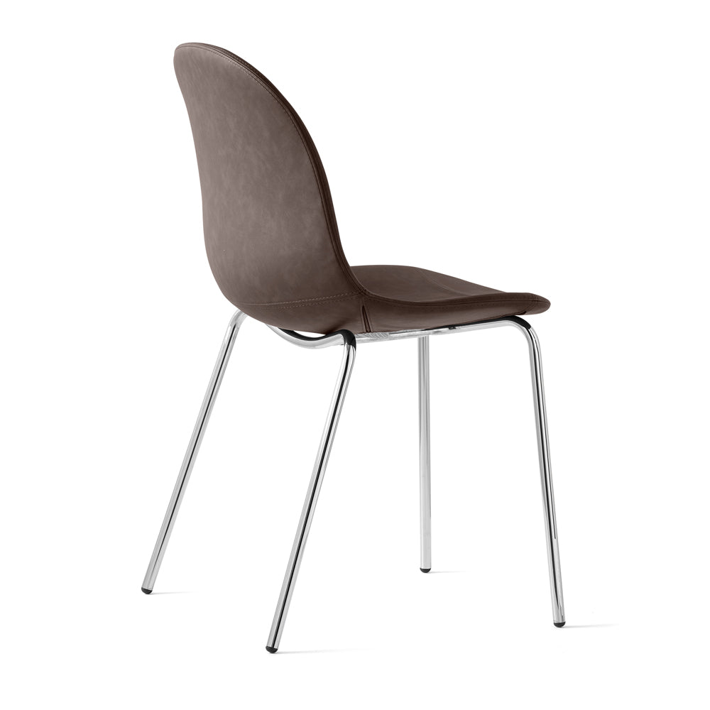 Academy Metal Frame Chair by Connubia, showing side view of academy metal frame chair.