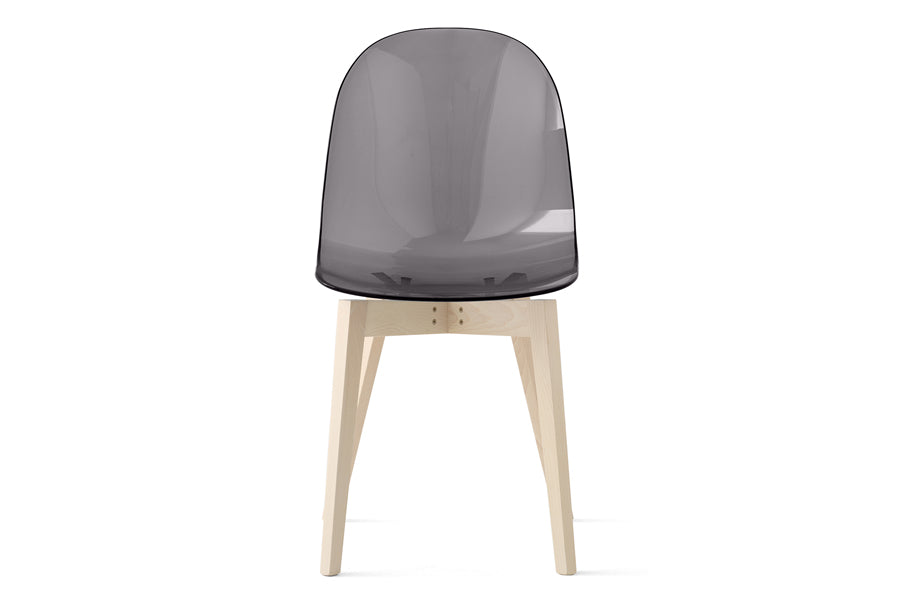 Academy Wood Frame Chair by Connubia, showing front view of academy wood frame chair.