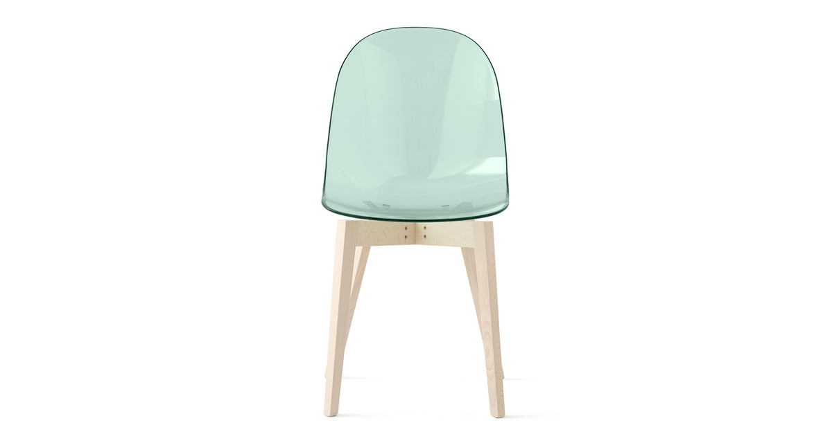 Academy Wood Frame Chair by Connubia, showing front view of academy wood frame chair.