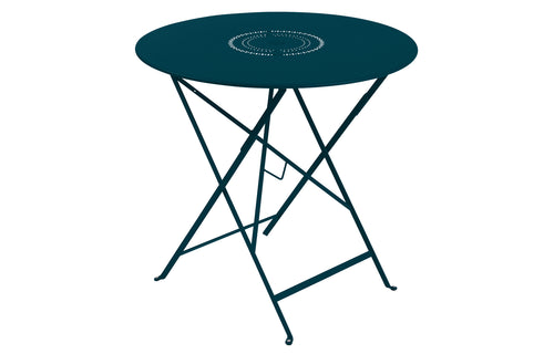 Floreal Perforated Round Tables by Fermob - Acapulco Blue.