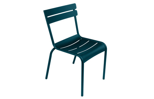 Luxembourg Steel Side Chair by Fermob - Acapulco Blue.