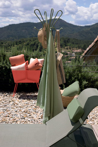 Accroche Coeurs Coat Stand by Fermob, showing accroche coeurs coat stand in live shot.