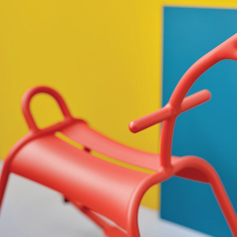 Adada Rocking Horse by Fermob, showing closeup view of adada rocking horse in live shot.