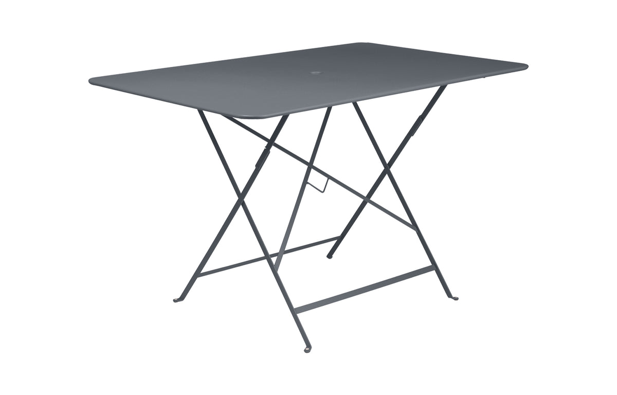Bistro Table by Fermob - 46" Rectangular, Anthracite (speckled matte textured).