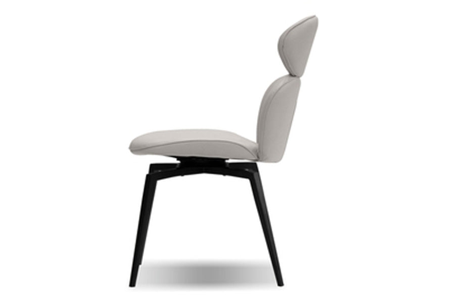 Antler Memory Swivel Dining Chair by Mobital, showing side view of antler memory swivel dining chair.