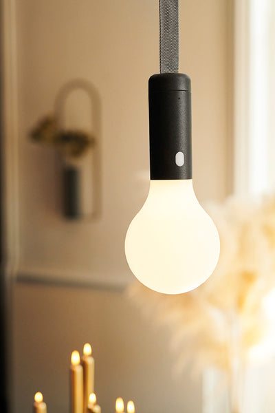 Aplo Lamp by Fermob, showing aplo lamp in live shot.