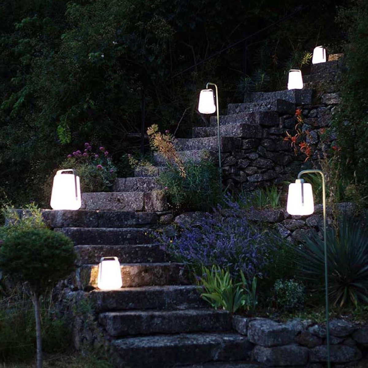 Balad LED Lamp by Fermob, showing balad LED lamp in the live shot.