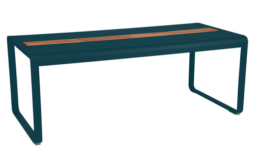 Bellevie Table with Storage by Fermob - Acapulco Blue.