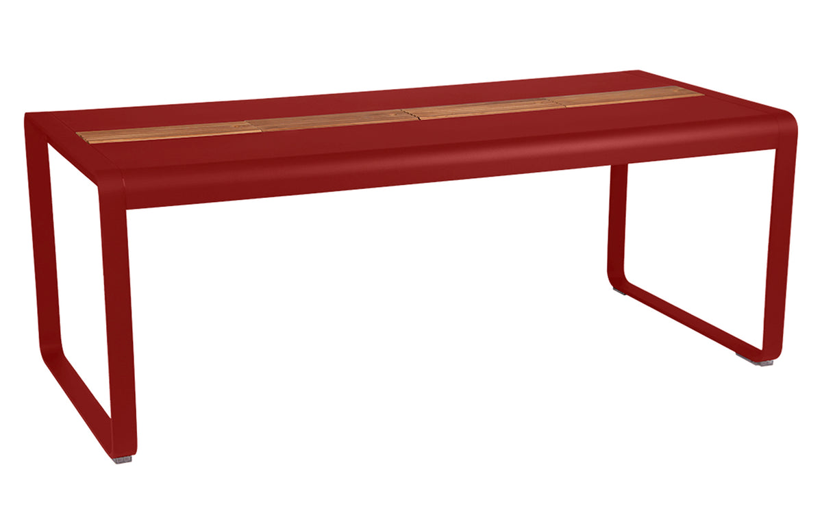 Bellevie Table with Storage by Fermob - Poppy Red.