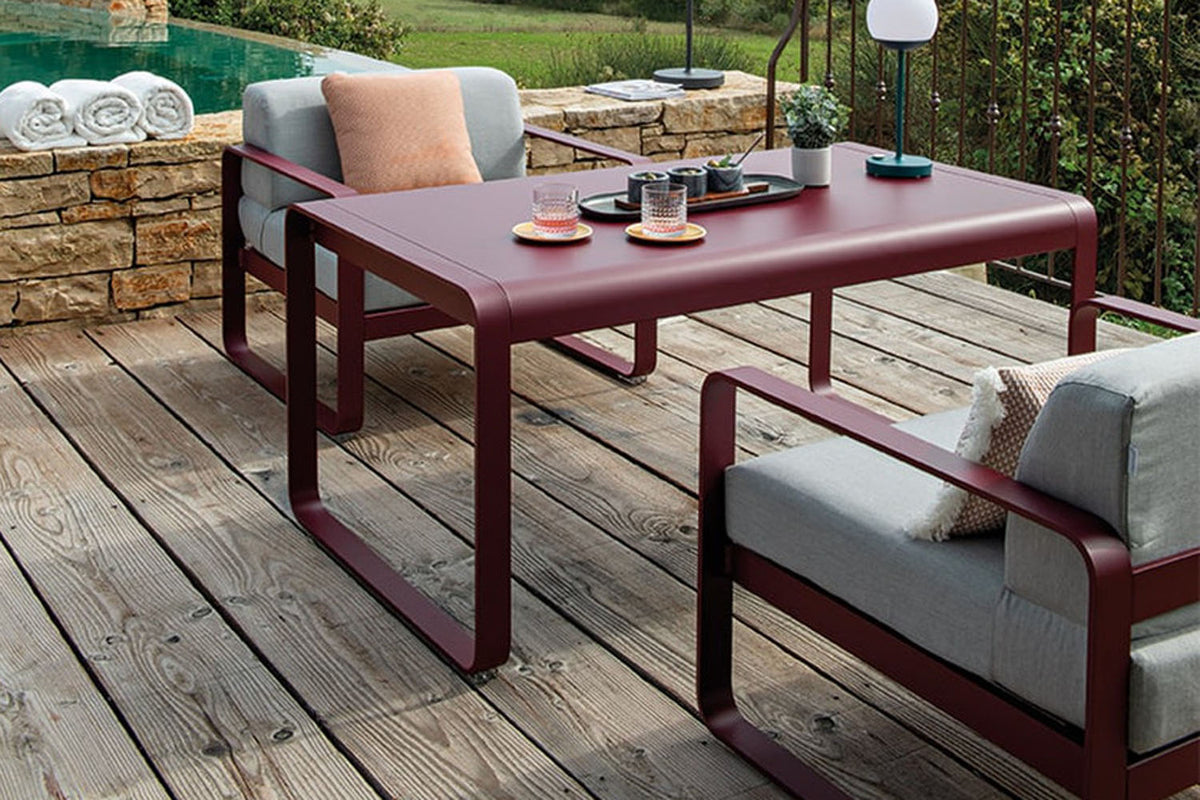 Bellevie Mid Height Table by Fermob, showing bellevie mid height table in live shot.