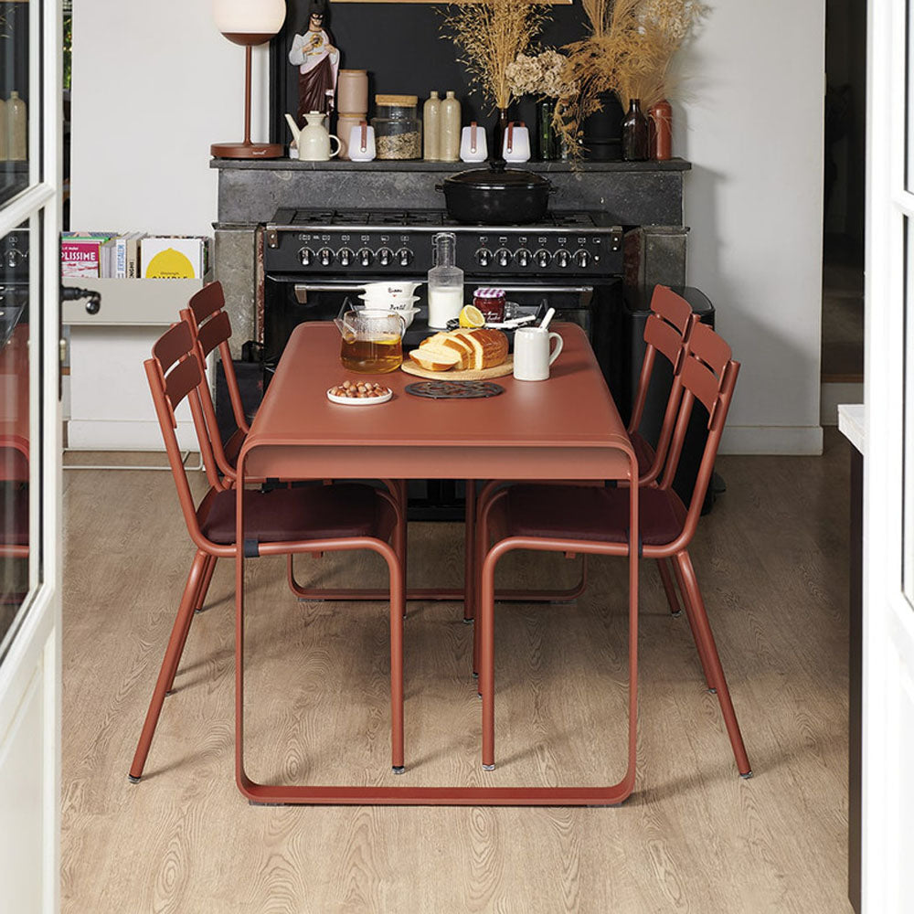 Bellevie Mid Height Table by Fermob, showing bellevie mid height table in live shot.