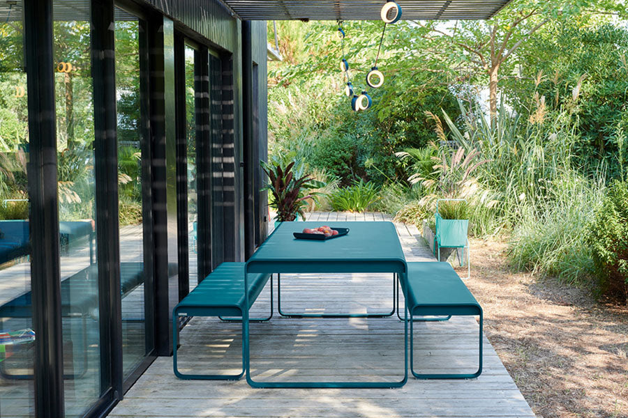 Bellevie Premium Bench by Fermob, showing bellevie premium bench in live shot.