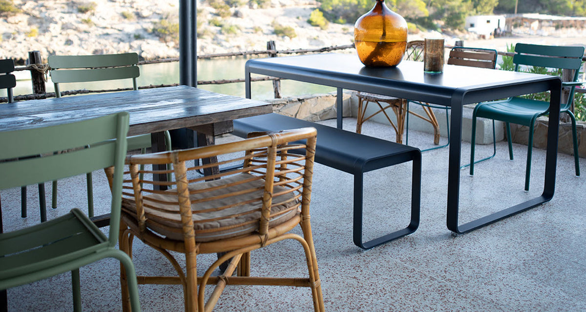 Bellevie Premium Bench by Fermob, showing bellevie premium bench in live shot.