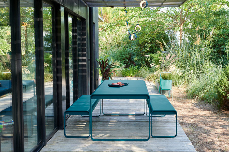 Bellevie Premium Table by Fermob, showing bellevie premium table in live shot.