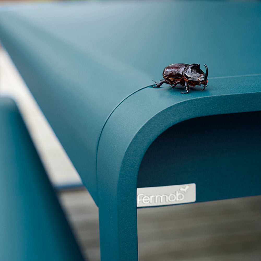 Bellevie Premium Table by Fermob, showing closeup view of bellevie premium table in live shot.