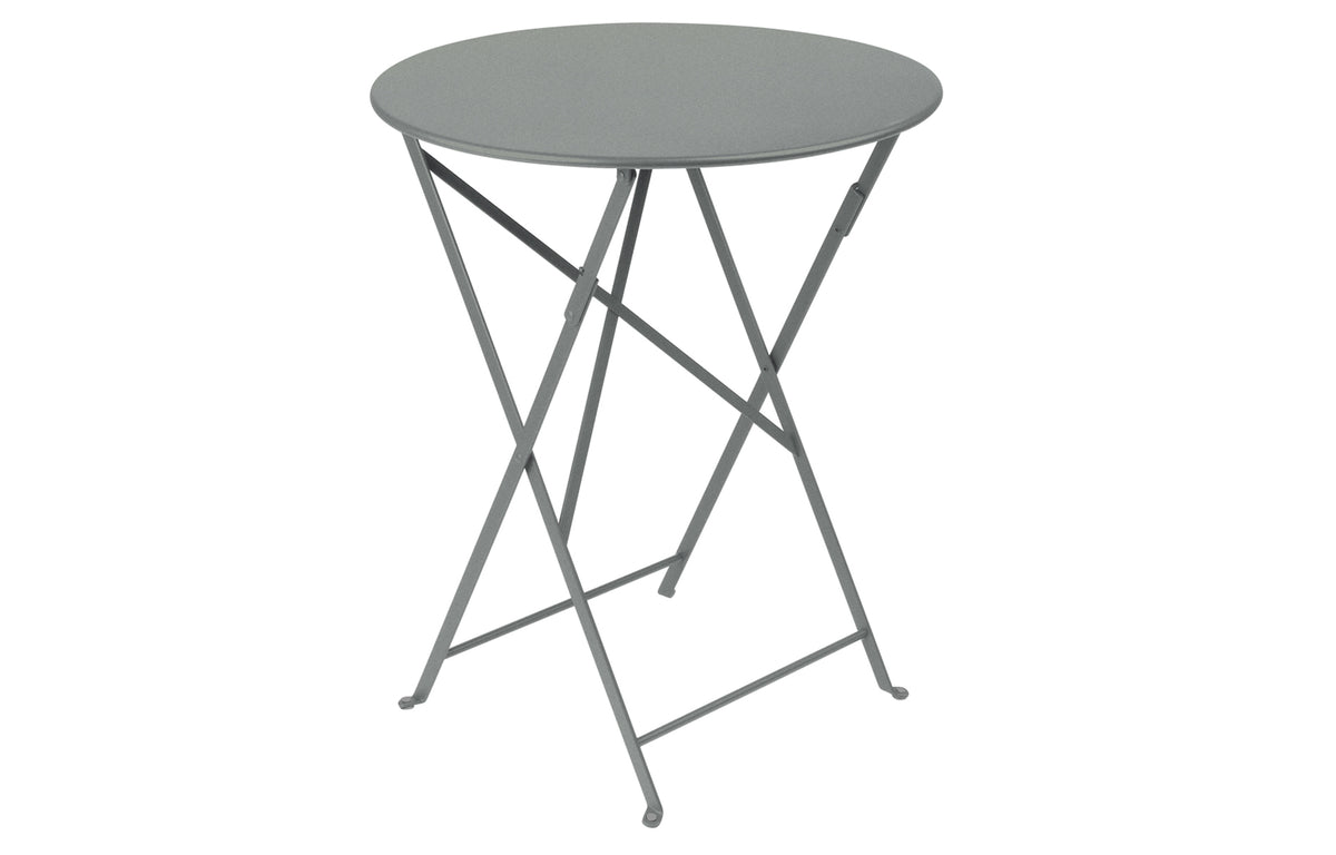 Bistro Round Folding Tables by Fermob - 24", Lapilli Grey.