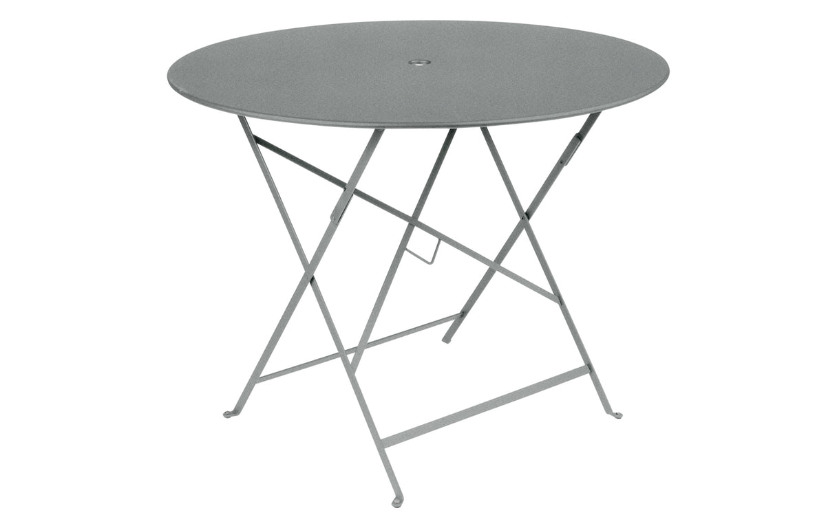 Bistro Round Folding Tables by Fermob - 38", Lapilli Grey.
