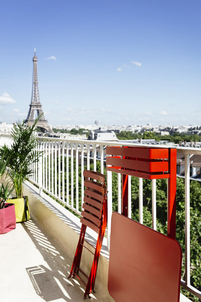 Bistro Balcony Table by Fermob, showing bistro balcony table in live shot.