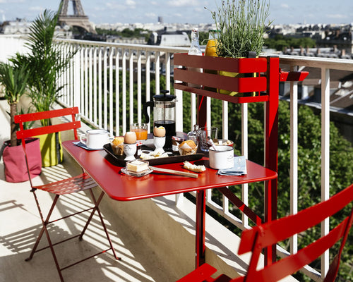 Bistro Balcony Table by Fermob, showing bistro balcony table in live shot.