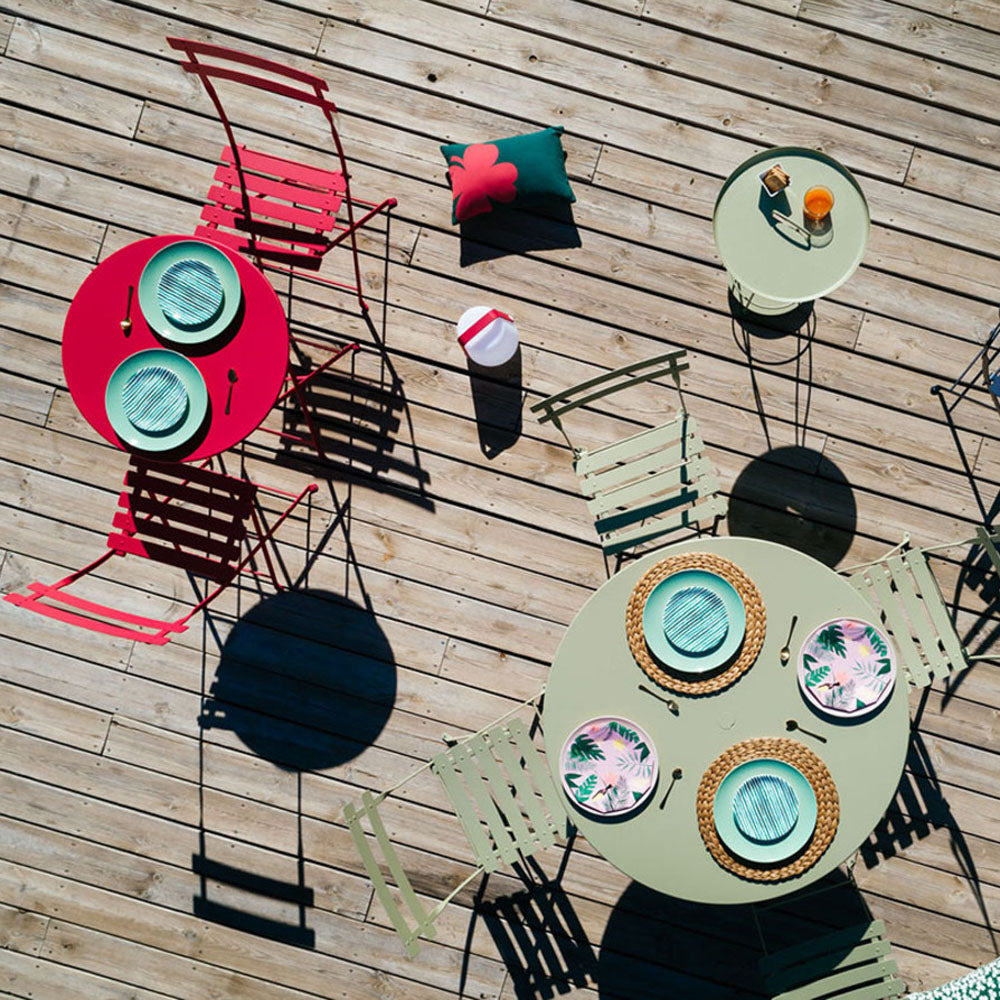 Bistro+ Round Table by Fermob, showing bistro+ round table in live shot.
