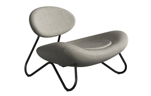 Meadow Lounge Chair by Woud - Black painted steel frame, Alpine (Textaafoam).